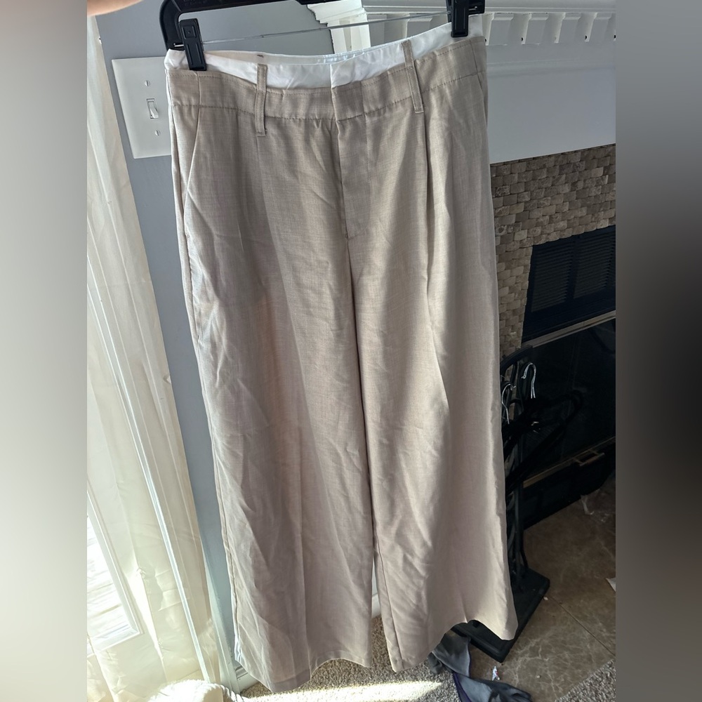 Bershka Women’s Light Tan Dress Pants